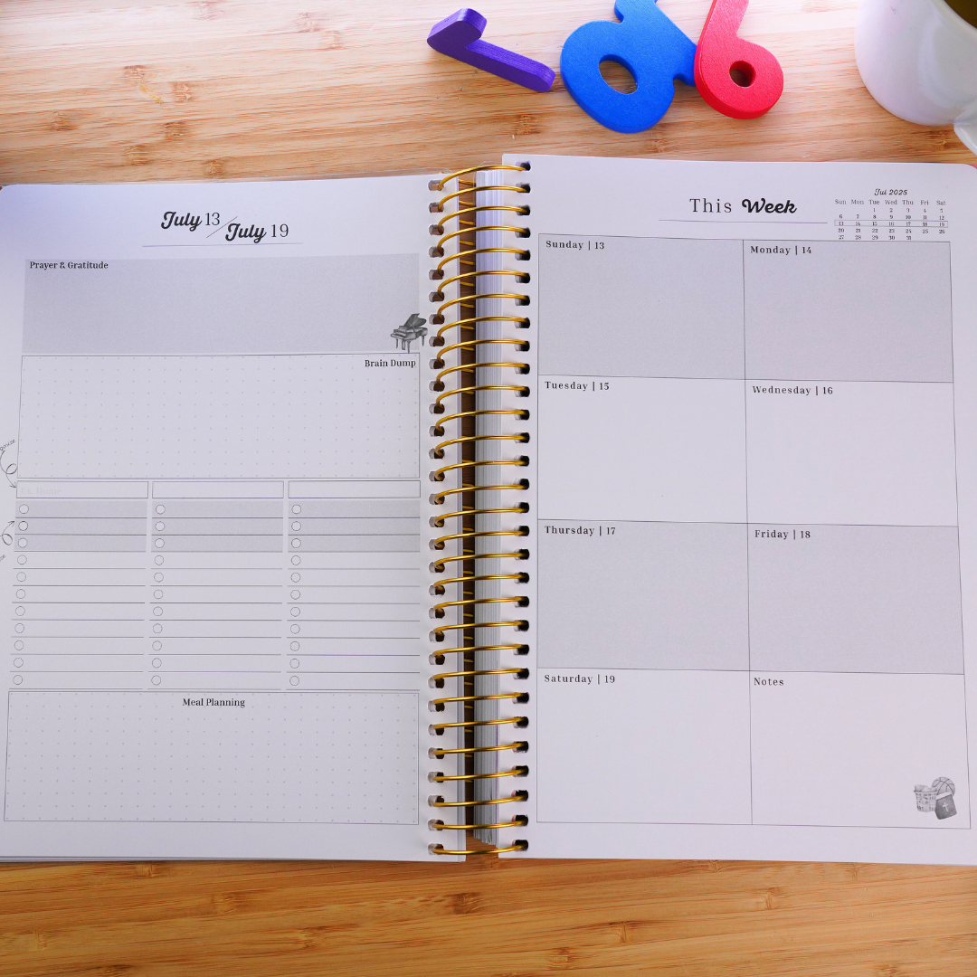 2025 Home Management & Homeschool Planner Bundle