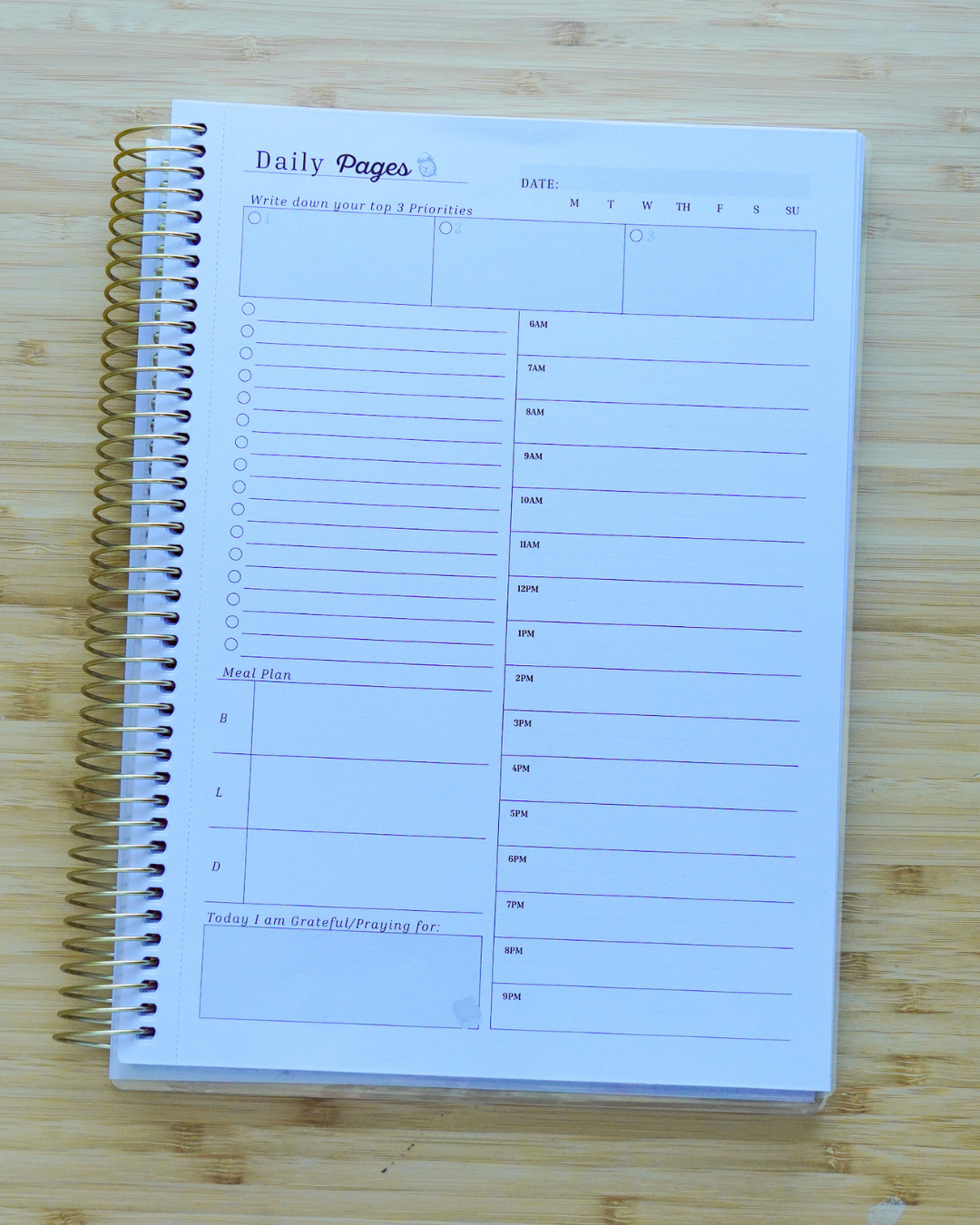 Plan Prep Pray Daily Pages Companion