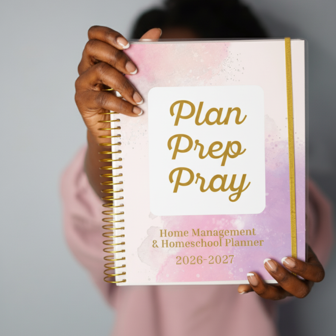 *Pre-Order* Home Management & Homeschool Planner Bundle — Blush Grace (Planner + Daily Pages) (2026–2027)