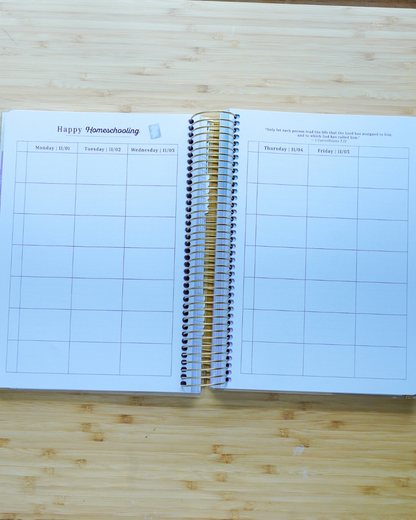 Everyday Beauty - Plan Prep Pray Home Management & Homeschool Planner - Dated (July 2027–June 2028)