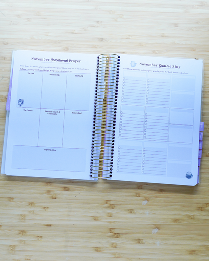 Everyday Beauty - Plan Prep Pray Home Management & Homeschool Planner - Dated (July 2027–June 2028)