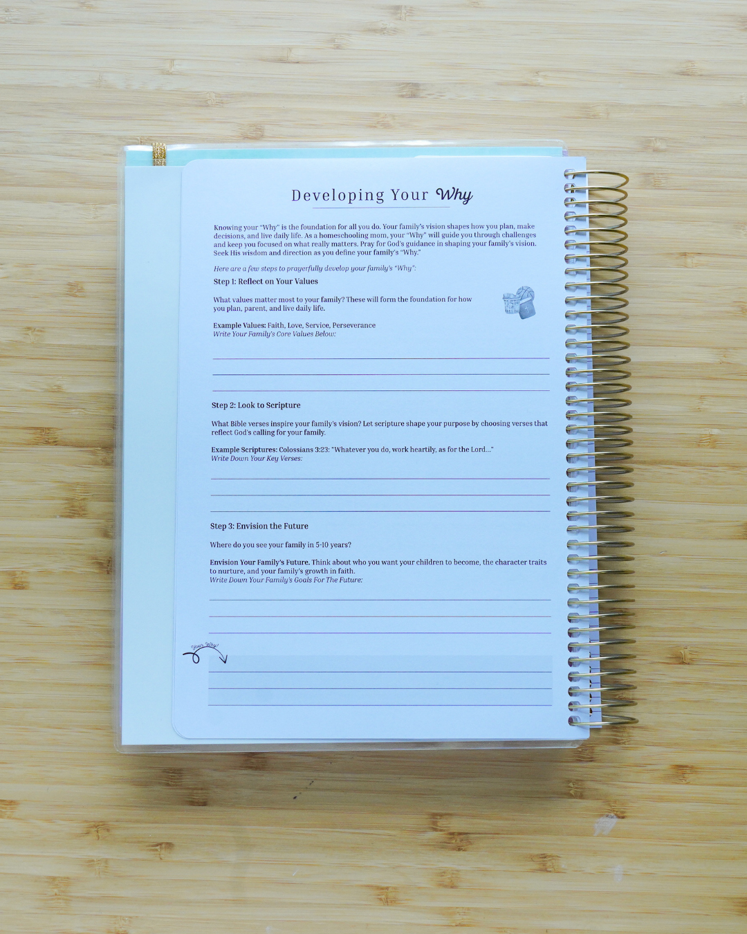 Everyday Beauty - Plan Prep Pray Home Management & Homeschool Planner - Dated (July 2027–June 2028)