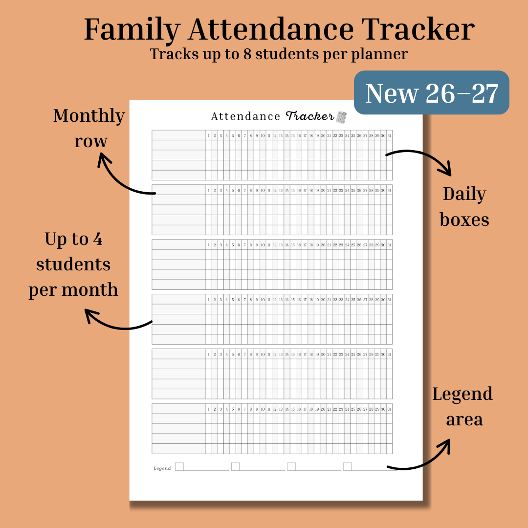 *Pre-Order* Home Management & Homeschool Planner Bundle — Blush Grace (Planner + Daily Pages) (2026–2027)