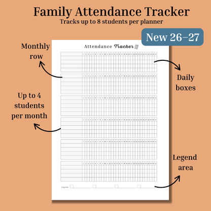 *Pre-Order* Home Management & Homeschool Planner Bundle — Blush Grace (Planner + Daily Pages) (2026–2027)