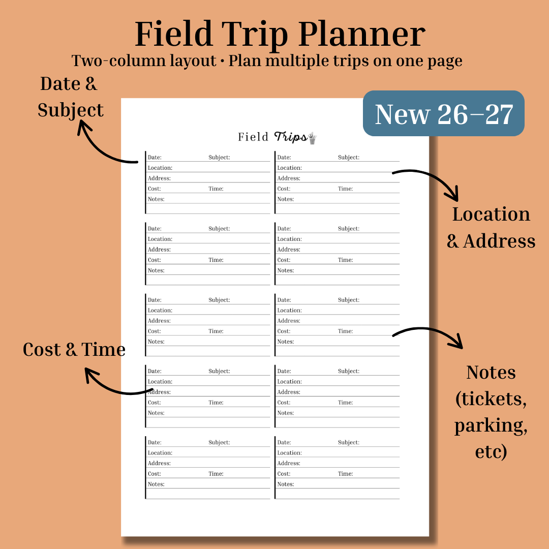 *Pre-Order* Home Management & Homeschool Planner Bundle — Blush Grace (Planner + Daily Pages) (2026–2027)