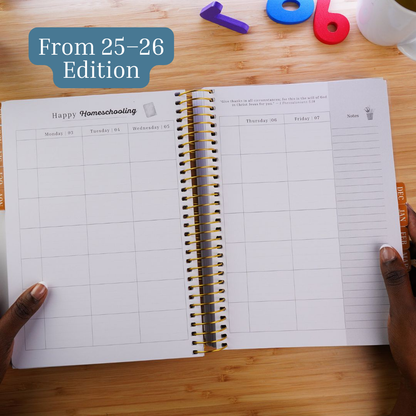 *Pre-Order* Home Management & Homeschool Planner Bundle — Blush Grace (Planner + Daily Pages) (2026–2027)