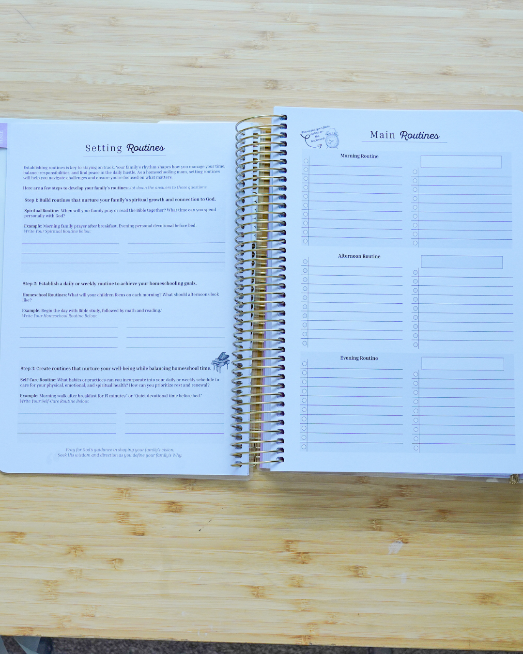Everyday Beauty - Plan Prep Pray Home Management & Homeschool Planner - Dated (July 2027–June 2028)